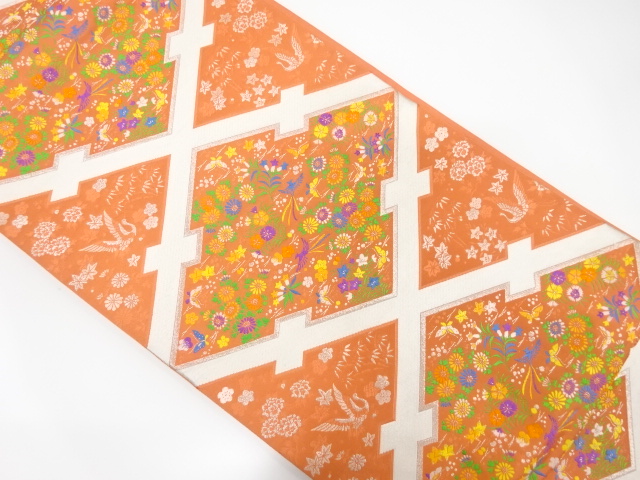 JAPANESE FUKURO OBI / WOVEN FLOWERS